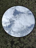 Hori.Inc Kaitiaki Mirror, round mirror with hand-engraved Māori design