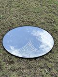 Hori.Inc Wairua Mirror, oval mirror with hand-engraved Māori design