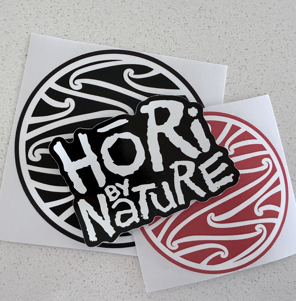 Hori.Inc sticker pack, black and red board stickers
