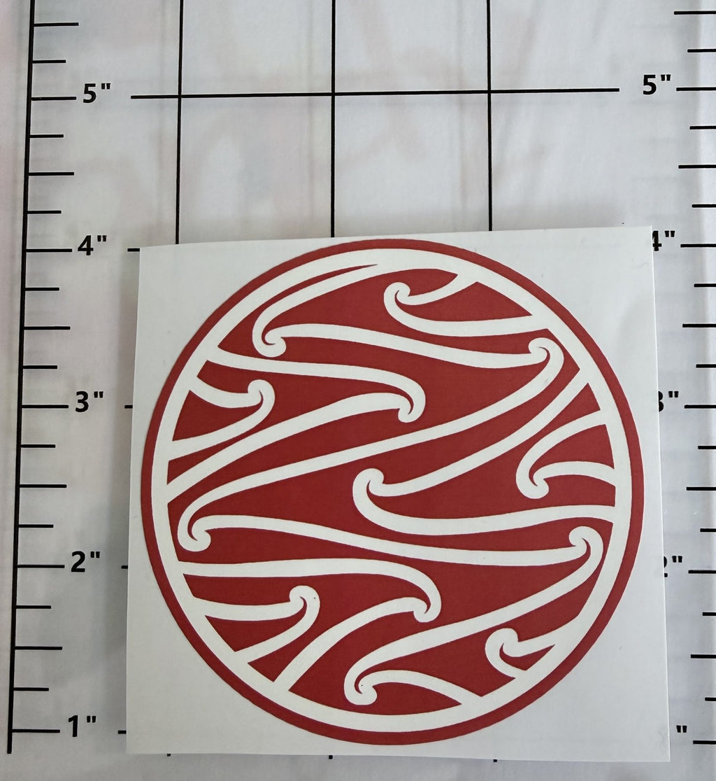 Hori.Inc small board sticker in red