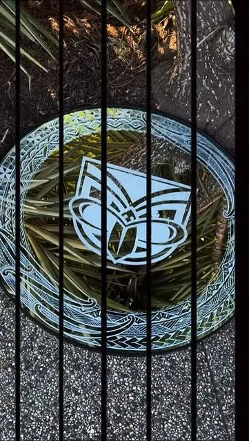 Custom engraved crest mirror