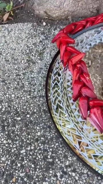 Hand-engraved mirror detail